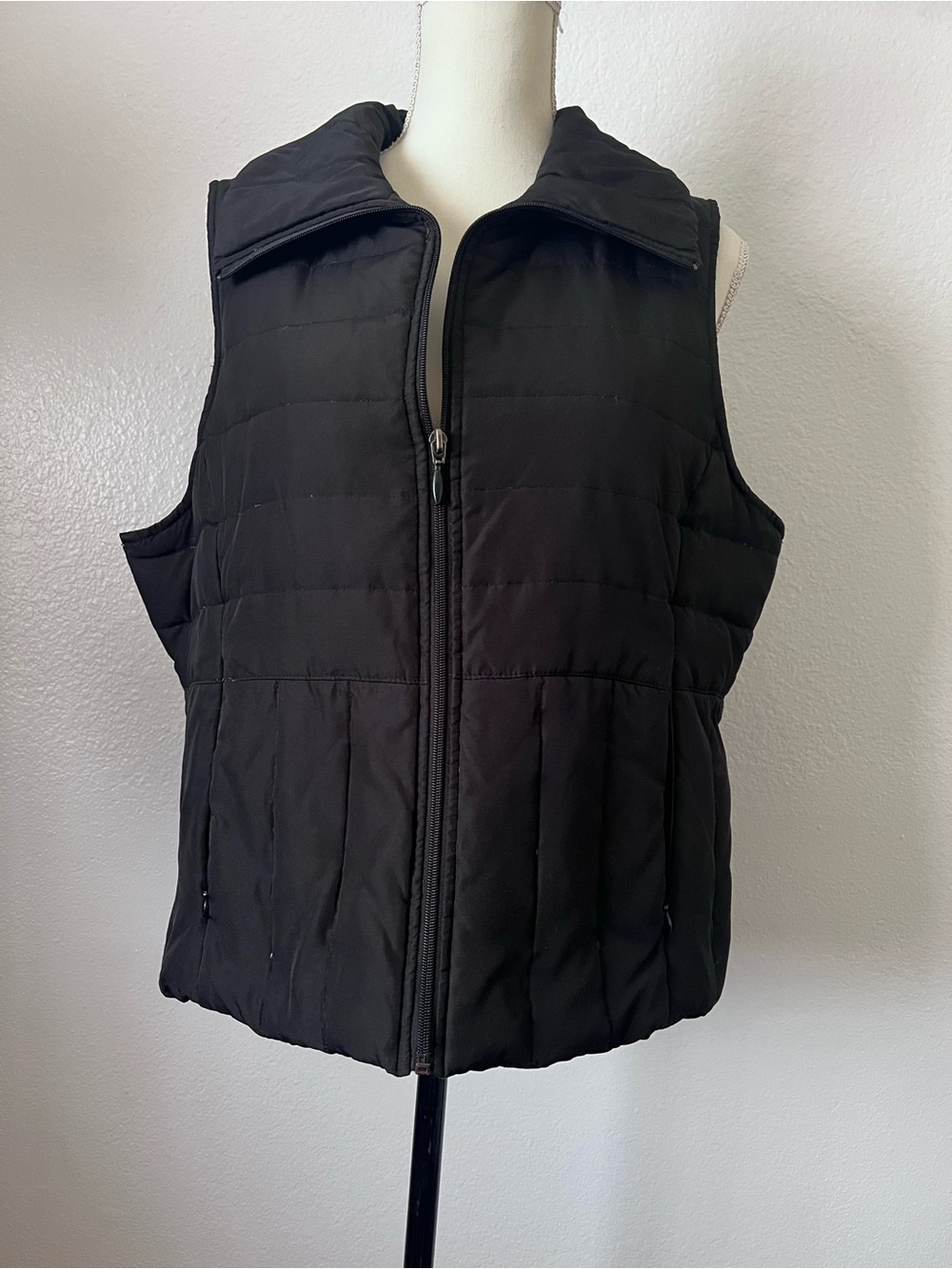 Kenneth Cole Reaction Black Down Feather Puffer Vest Size XL